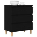 vidaXL Széf fiókkal Fekete tölgy 60 x 35 x 70 cm Faanyag
