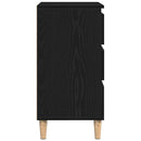 vidaXL Széf fiókkal Fekete tölgy 60 x 35 x 70 cm Faanyag