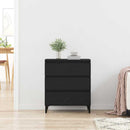 vidaXL Széf fiókkal Fekete tölgy 60 x 35 x 70 cm Faanyag