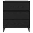 vidaXL Széf fiókkal Fekete tölgy 60 x 35 x 70 cm Faanyag