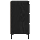 vidaXL Széf fiókkal Fekete tölgy 60 x 35 x 70 cm Faanyag