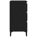 vidaXL Széf fiókkal Fekete tölgy 60 x 35 x 70 cm Faanyag