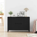 vidaXL Széf fiókkal Fekete tölgy 104 x 35 x 70 cm Faanyag