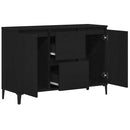 vidaXL Széf fiókkal Fekete tölgy 104 x 35 x 70 cm Faanyag