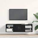 vidaXL Falpolc polcokkal ajtóval Fekete tölgy 140 x 41 x 75 cm Faanyag