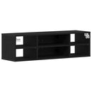 vidaXL Falpolc polcokkal ajtóval Fekete tölgy 102 x 30 x 29 cm Faanyag