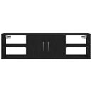 vidaXL Falpolc polcokkal ajtóval Fekete tölgy 102 x 30 x 29 cm Faanyag
