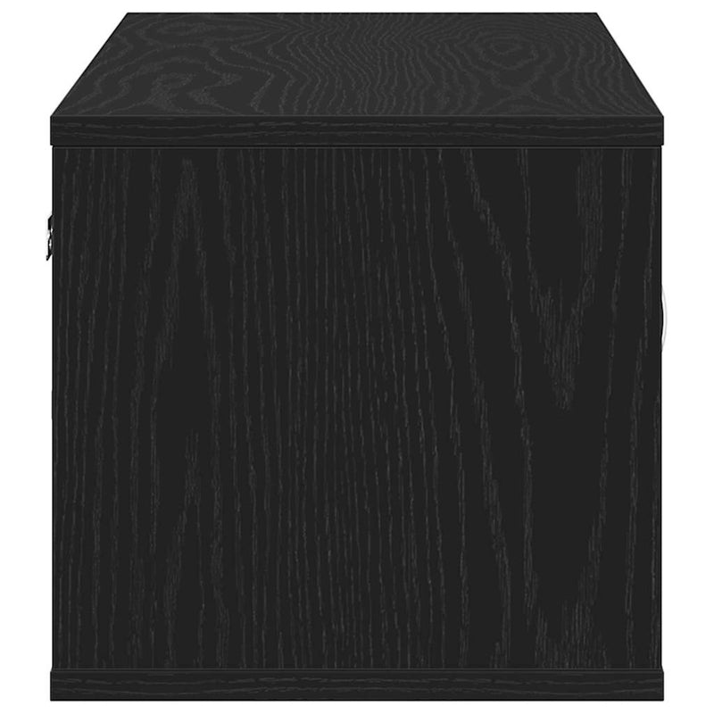 vidaXL Falpolc polcokkal ajtóval Fekete tölgy 140 x 41 x 75 cm Faanyag