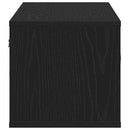 vidaXL Falpolc polcokkal ajtóval Fekete tölgy 102 x 30 x 29 cm Faanyag