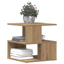 vidaXL Oldal asztal polcokkal Artisan tölgy 30 x 30 x 55 cm Faanyag