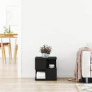 vidaXL Oldal asztal polcokkal Fekete tölgy 30 x 30 x 55 cm Faanyag