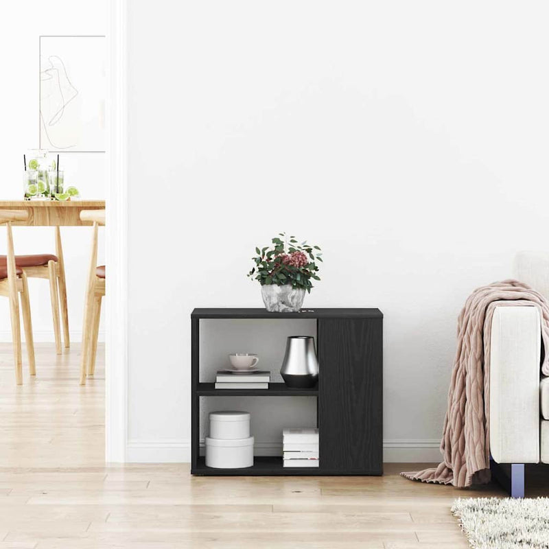 vidaXL Széf fiókkal Fekete tölgy 60 x 30 x 50 cm Faanyag