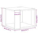 vidaXL Dohányzóasztal Fekete tölgy 40 x 40 x 30 cm Faanyag