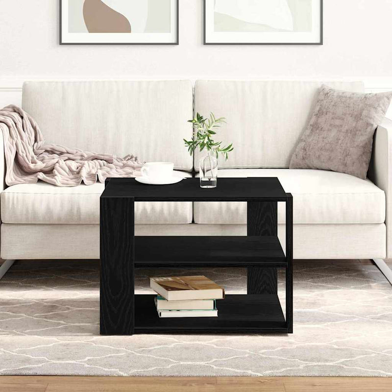 vidaXL Dohányzóasztal Musta tammi 59,5 x 59,5 x 40 cm Faanyag