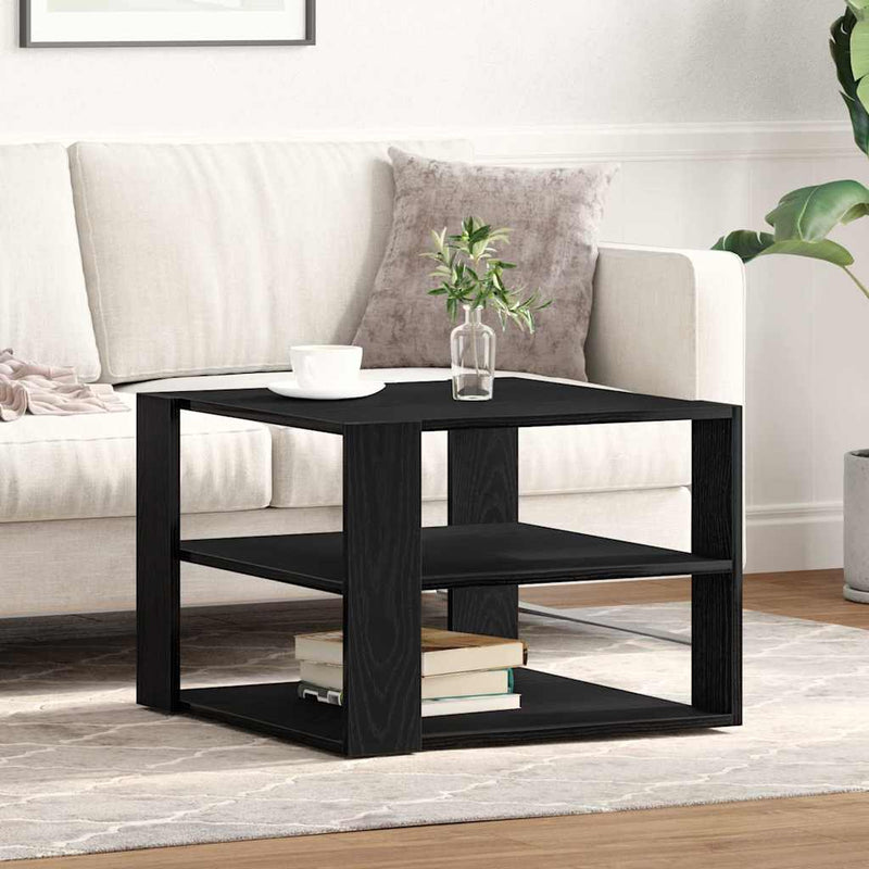 vidaXL Dohányzóasztal Musta tammi 59,5 x 59,5 x 40 cm Faanyag