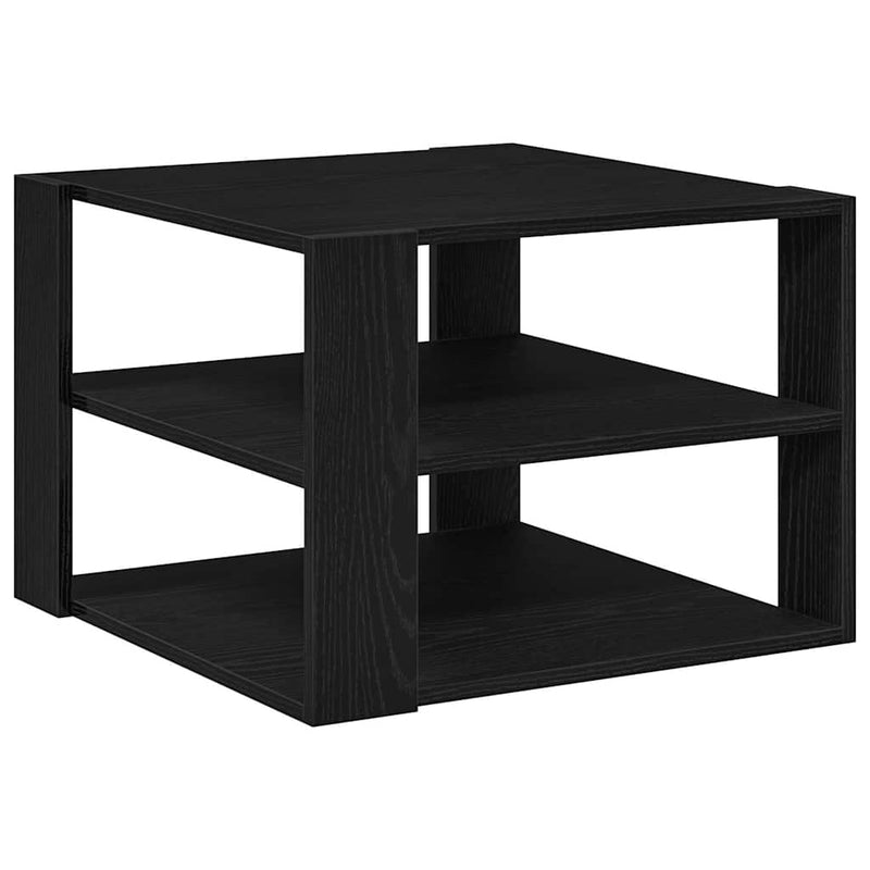 vidaXL Dohányzóasztal Musta tammi 59,5 x 59,5 x 40 cm Faanyag