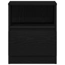 vidaXL Éjjeliszekrény fiókkal Musta tammi 40 x 40 x 50 cm Faanyag