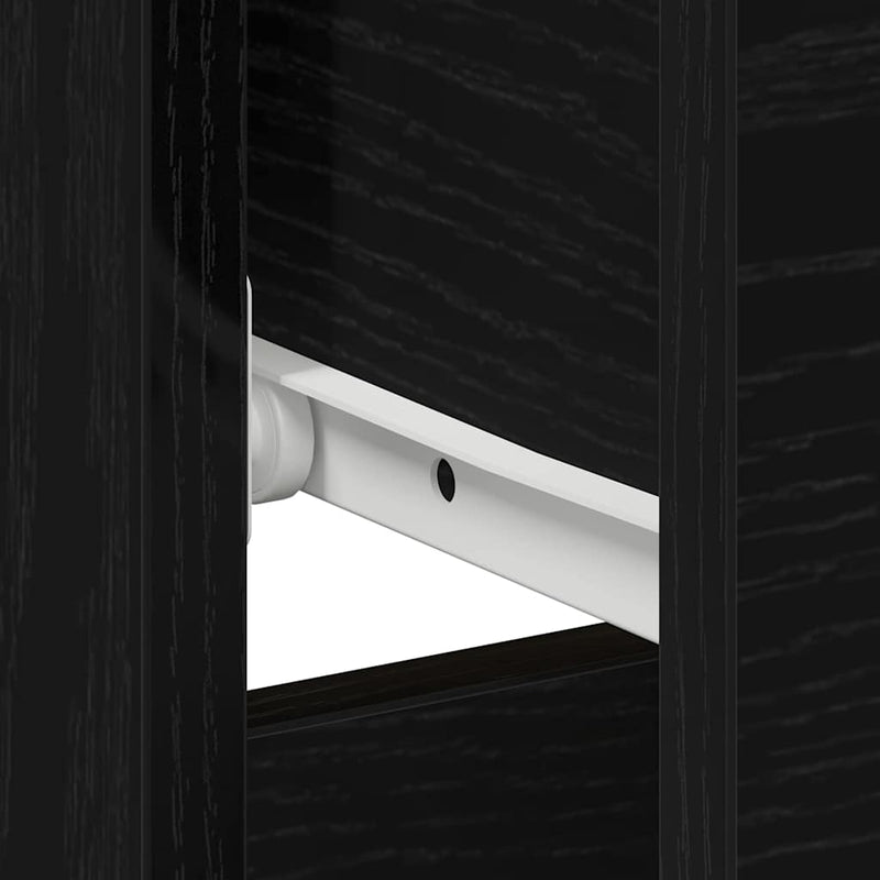 vidaXL Éjjeliszekrény 2 pcs Musta tammi 40 x 40 x 50 cm Faanyag