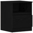 vidaXL Éjjeliszekrény 2 pcs Fekete tölgy 40 x 40 x 50 cm Faanyag