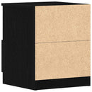 vidaXL Éjjeliszekrény 2 pcs Fekete tölgy 40 x 40 x 50 cm Faanyag