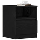 vidaXL Éjjeliszekrény 2 pcs Fekete tölgy 40 x 40 x 50 cm Faanyag