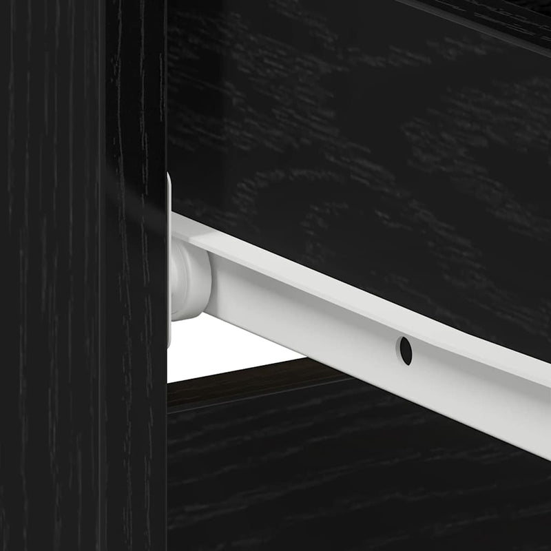 vidaXL Éjjeliszekrény fiókkal Musta tammi 50 x 40 x 43.5 cm Faanyag