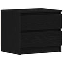 vidaXL Éjjeliszekrény 2 pcs Musta tammi 50 x 40 x 43.5 cm Faanyag