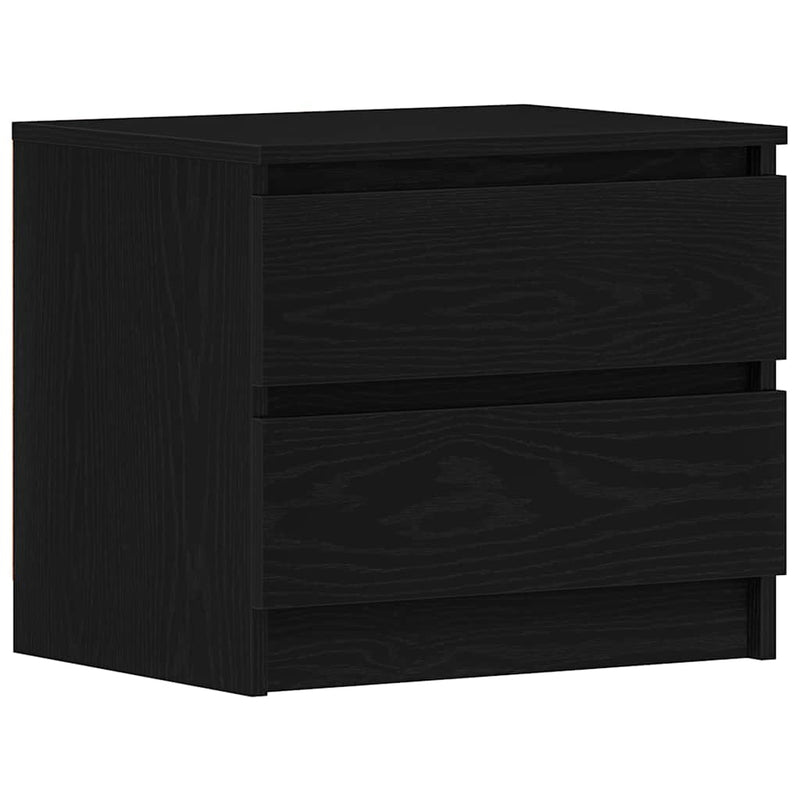 vidaXL Éjjeliszekrény 2 pcs Musta tammi 50 x 40 x 43.5 cm Faanyag
