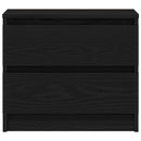 vidaXL Éjjeliszekrény 2 pcs Musta tammi 50 x 40 x 43.5 cm Faanyag
