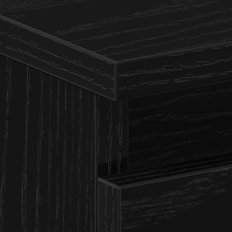 vidaXL Éjjeliszekrény fiókkal Musta tammi 40 x 35 x 62,5 cm Faanyag