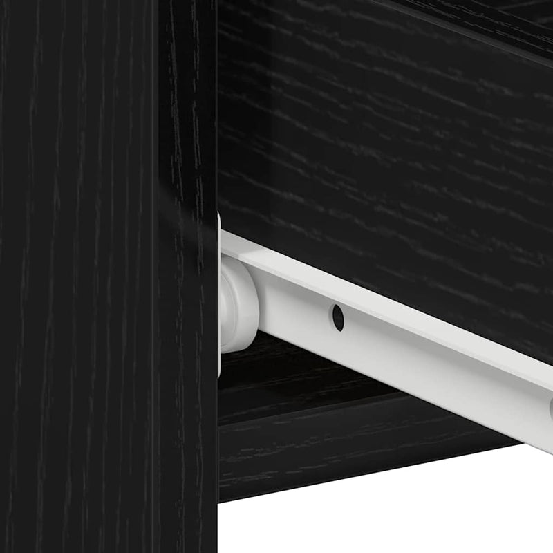 vidaXL Éjjeliszekrény fiókkal Musta tammi 40 x 35 x 62,5 cm Faanyag