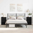 vidaXL Éjjeliszekrény 2 pcs Fekete tölgy 40 x 35 x 62,5 cm Faanyag