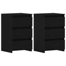 vidaXL Éjjeliszekrény 2 pcs Fekete tölgy 40 x 35 x 62,5 cm Faanyag