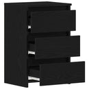 vidaXL Éjjeliszekrény 2 pcs Fekete tölgy 40 x 35 x 62,5 cm Faanyag