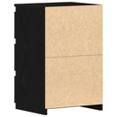 vidaXL Éjjeliszekrény 2 pcs Fekete tölgy 40 x 35 x 62,5 cm Faanyag