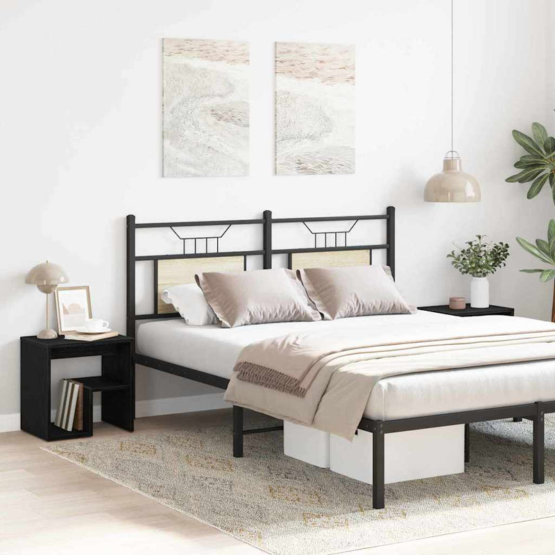 vidaXL Éjjeliszekrény 2 pcs Musta tammi 40 x 30 x 40 cm Faanyag