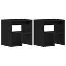 vidaXL Éjjeliszekrény 2 pcs Fekete tölgy 40 x 30 x 40 cm Faanyag
