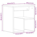 vidaXL Éjjeliszekrény 2 pcs Musta tammi 40 x 30 x 40 cm Faanyag