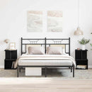 vidaXL Éjjeliszekrény 2 pcs Musta tammi 35 x 35 x 55 cm Faanyag