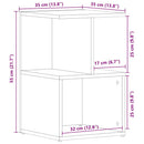 vidaXL Éjjeliszekrény 2 pcs Musta tammi 35 x 35 x 55 cm Faanyag