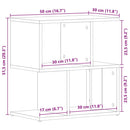 vidaXL Éjjeliszekrény Fekete tölgy 50 x 30 x 51,5 cm Faanyag