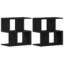 vidaXL Éjjeliszekrény 2 pcs Fekete tölgy 50 x 30 x 51,5 cm Faanyag