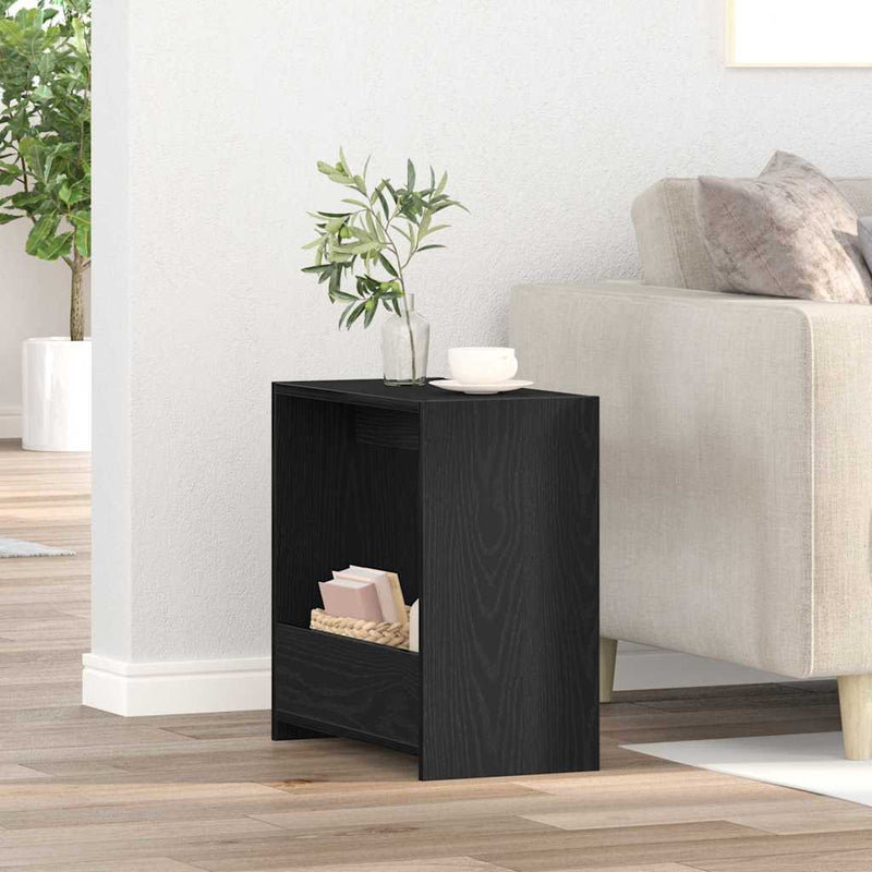 vidaXL Oldal asztal Musta tammi 50 x 26 x 50 cm Faanyag