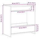 vidaXL Oldal asztal Fekete tölgy 50 x 26 x 50 cm Faanyag