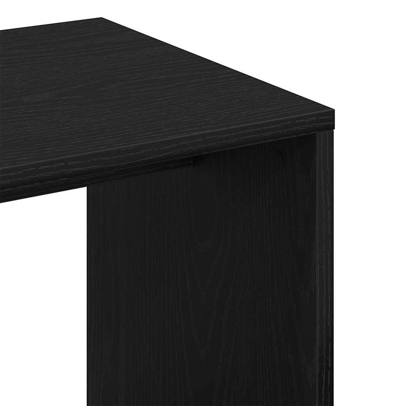 vidaXL Oldalasztal Fekete tölgy 59 x 36 x 38 cm Faanyag