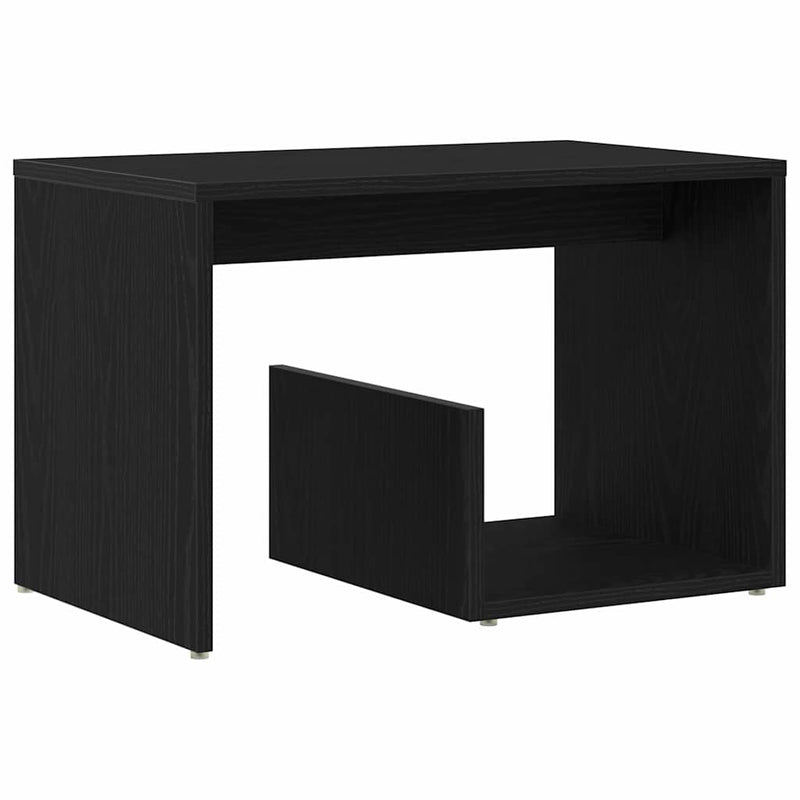 vidaXL Oldalasztal Fekete tölgy 59 x 36 x 38 cm Faanyag
