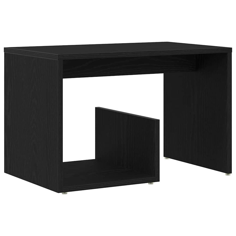 vidaXL Oldalasztal Fekete tölgy 59 x 36 x 38 cm Faanyag