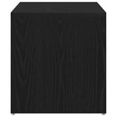 vidaXL Oldal asztal Fekete tölgy 59 x 36 x 38 cm Faanyag