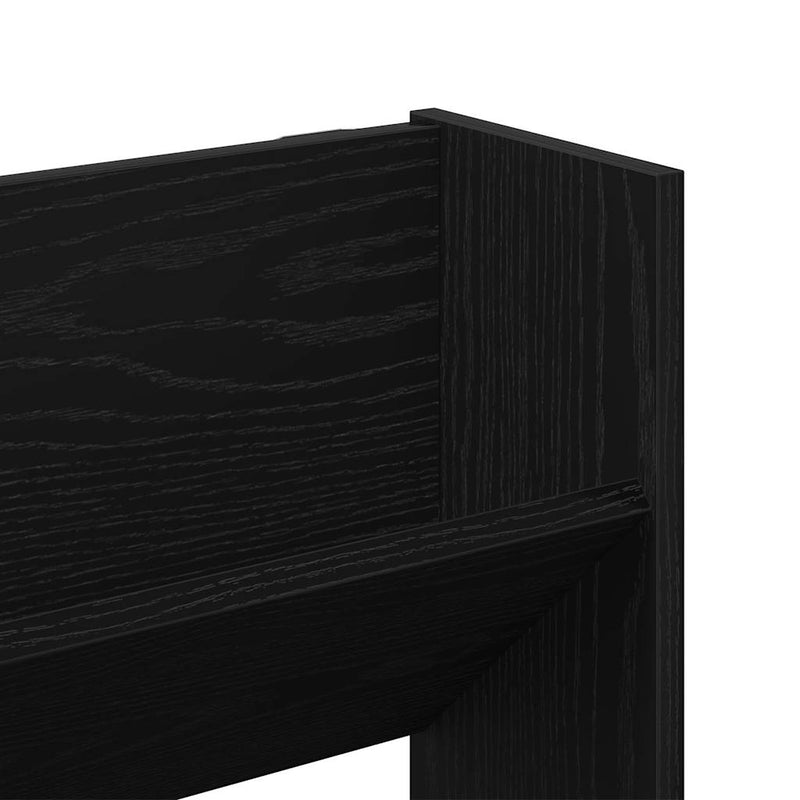 vidaXL Fali cipőtartó 2 pcs Musta tammi 80 x 18 x 90 cm Faanyag