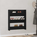vidaXL Cipőszekrény polcokkal Fekete tölgy 80 x 18 x 90 cm Faanyag